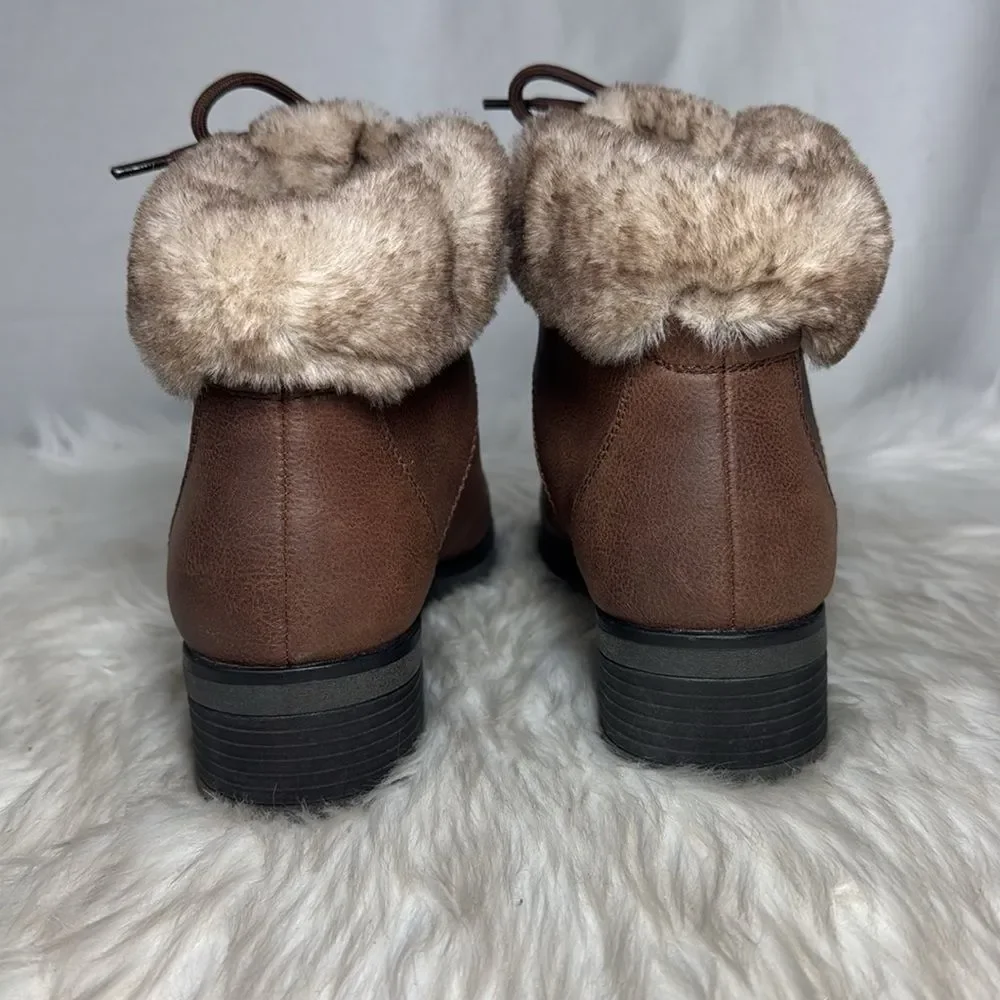 Soul Naturalizer Quentin Women's Brown‎ Faux Fur-Lined Boots NWOT Sz 8